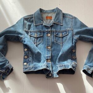 Lawman Vintage 100% Cotton Denim Jacket With Metal Logo Buttons
